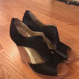 Seychelles black cutout wedge sandals - 8-1/2